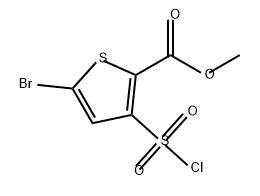 5-溴-3-(氯磺酰基)噻吩-2-羧酸甲酯 结构式