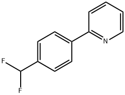 Pyridine, 2-[4-(difluoromethyl)phenyl]- 结构式