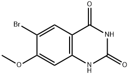 6-溴-7-甲氧基喹唑啉-2,4(1H,3H)-二酮 结构式