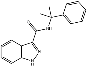 1H-Indazole-3-carboxamide, N-(1-methyl-1-phenylethyl)- 结构式