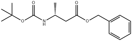 Butanoic acid, 3-[[(1,1-dimethylethoxy)carbonyl]amino]-, phenylmethyl ester, (3R)- 结构式