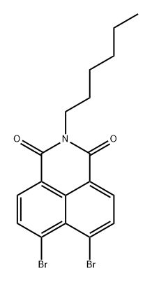 1H-Benz[de]isoquinoline-1,3(2H)-dione, 6,7-dibromo-2-hexyl- 结构式