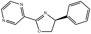 (S)-4-苯基-2-(吡嗪-2-基)-4,5-二氢恶唑 结构式