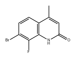 7-溴-8-氟-4-甲基喹啉-2(1H)-酮 结构式
