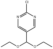 2-氯-5-(二乙氧基甲基)嘧啶 结构式