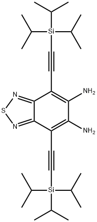 4,7-双((三异丙基甲硅烷基)乙炔基)苯并[C] [1,2,5]噻二唑-5,6-二胺 结构式