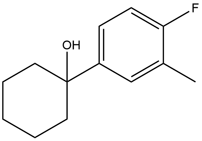 1-(4-氟-3-甲基苯基)环己醇 结构式