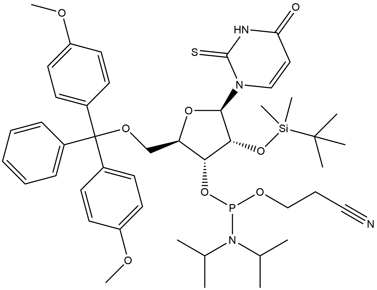 2-硫代尿苷 CEP 结构式