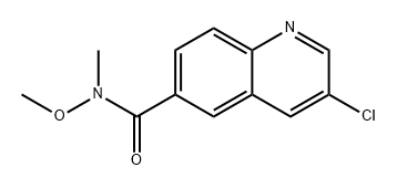 3-氯-N-甲氧基-N-甲基喹啉-6-甲酰胺 结构式