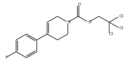 1(2H)-Pyridinecarboxylic acid, 4-(4-fluorophenyl)-3,6-dihydro-, 2,2,2-trichloroethyl ester 结构式
