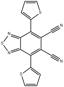 2,1,3-Benzothiadiazole-5,6-dicarbonitrile, 4,7-di-2-thienyl- 结构式