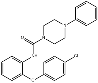 1-Piperazinecarboxamide, N-[2-(4-chlorophenoxy)phenyl]-4-phenyl- 结构式