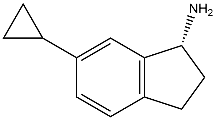 (R)-6-cyclopropyl-2,3-dihydro-1H-inden-1-amine 结构式