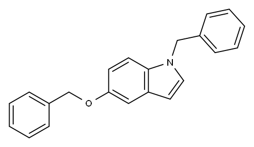 1H-Indole, 5-(phenylmethoxy)-1-(phenylmethyl)- 结构式