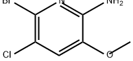 6-溴-5-氯-3-甲氧基吡啶-2-胺 结构式