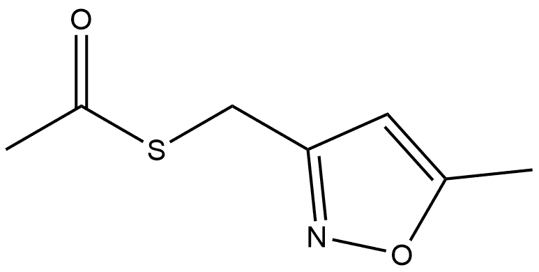 S-((5-METHYLISOXAZOL-3-YL)METHYL) ETHANETHIOATE 结构式