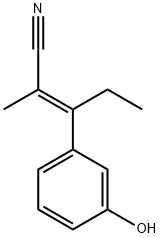 2-Pentenenitrile, 3-(3-hydroxyphenyl)-2-methyl-, (2E)- 结构式