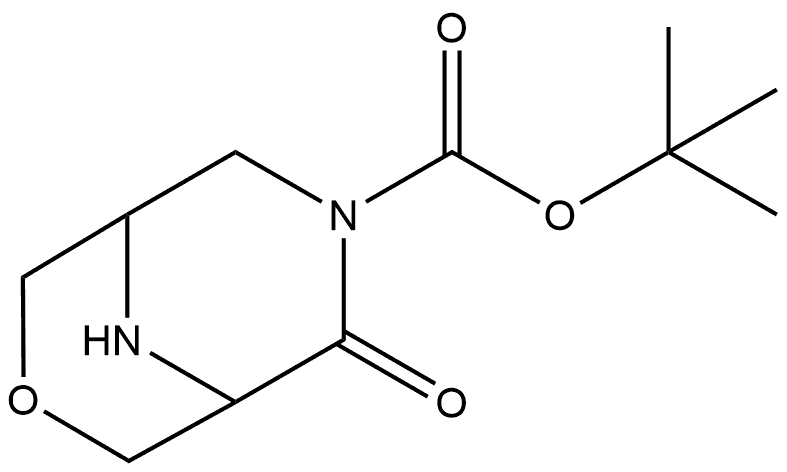 7-BOC-3-氧杂-7,9-二氮杂双环[3.3.1]壬烷-6-酮 结构式