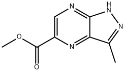 1H-Pyrazolo[3,4-b]pyrazine-5-carboxylic acid, 3-methyl-, methyl ester 结构式