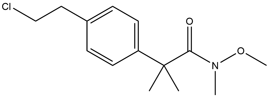 4-(2-Chloroethyl)-N-methoxy-N,α,α-trimethyl-benzeneacetamide 结构式