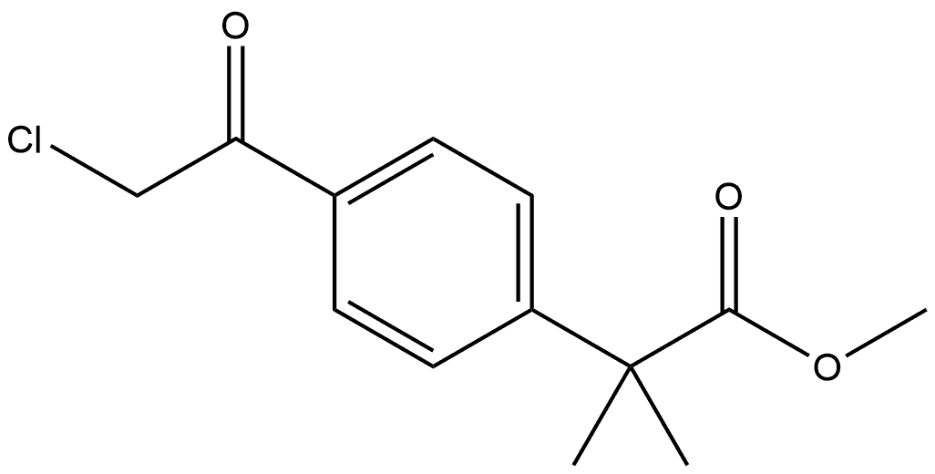 2-[4-(2-氯乙酰基)苯基]-2-甲基丙酸甲酯 结构式