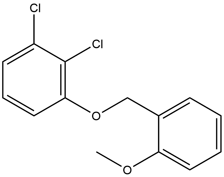 1,2-Dichloro-3-[(2-methoxyphenyl)methoxy]benzene 结构式