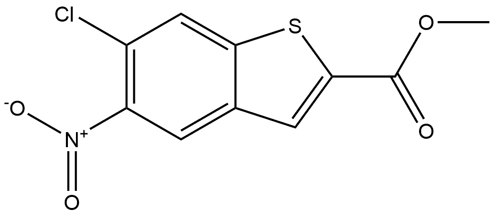 6-氯-5-硝基苯并噻吩-2-甲酸甲酯 结构式