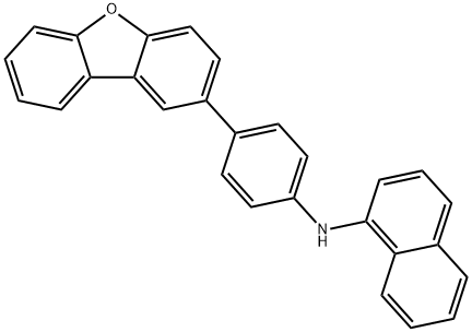 N-(4-(二苯并[B,D]呋喃-2-基)苯基)萘-1-氨基 结构式