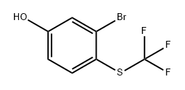 3-溴-4-((三氟甲基)硫代)苯酚 结构式