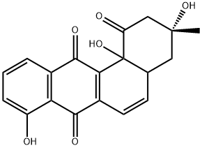 Benz[a]anthracene-1,7,12(2H)-trione, 3,4,4a,12b-tetrahydro-3a,8,12b-trihydroxy-3-methyl- (9CI) 结构式