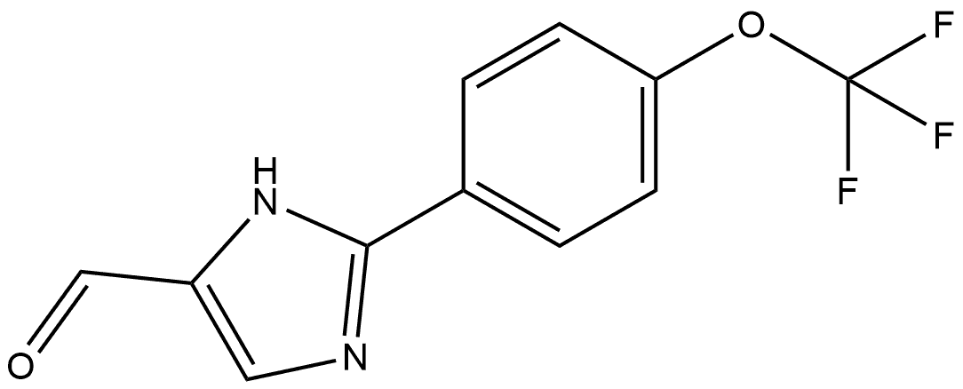 2-[4-(三氟甲氧基)苯基]-1H-咪唑-5-甲醛 结构式