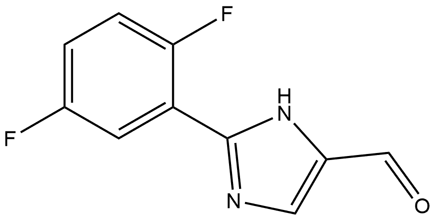 2-(2,5-二氟苯基)-1H-咪唑-5-甲醛 结构式
