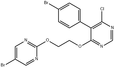 5-(4-溴苯基)-4-(2-[(5-溴嘧啶-2-基)氧基]乙氧基)-6-氯嘧啶 结构式