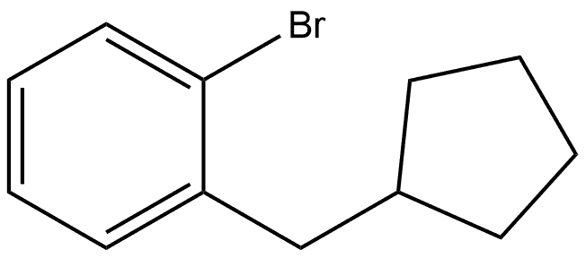 1-Bromo-2-(cyclopentylmethyl)benzene 结构式
