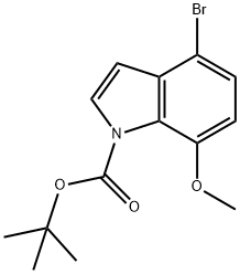 1H-Indole-1-carboxylic acid, 4-bromo-7-methoxy-, 1,1-dimethylethyl ester 结构式