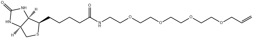 1H-Thieno[3,4-d]imidazole-4-pentanamide, hexahydro-2-oxo-N-3,6,9,12-tetraoxapentadec-14-en-1-yl-, (3aR,4R,6aS)- 结构式