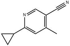 3-Pyridinecarbonitrile, 6-cyclopropyl-4-methyl- 结构式