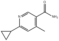 6-Cyclopropyl-4-methylnicotinamide 结构式