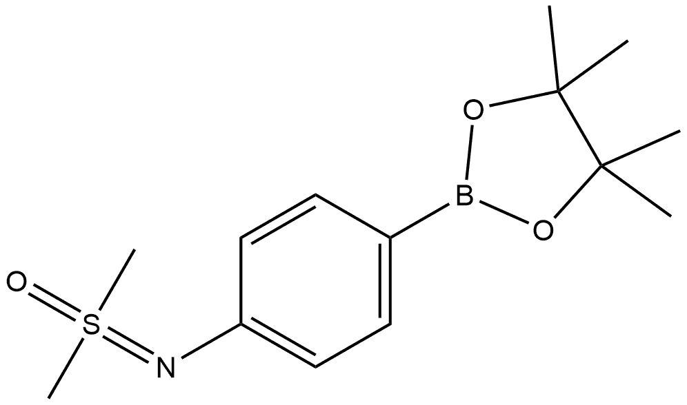 dimethyl({[4-(tetramethyl-1,3,2-dioxaborolan-2-yl)phenyl]imino})-lambda6-sulfanone 结构式