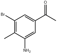 1-(3-Amino-5-bromo-4-methylphenyl)ethanone 结构式