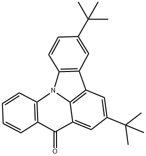 3,6-二叔丁基-8H-吲哚[3,2,1-DE]吖啶-8-酮 结构式