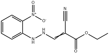 2-Propenoic acid, 2-cyano-3-[2-(2-nitrophenyl)hydrazinyl]-, ethyl ester 结构式