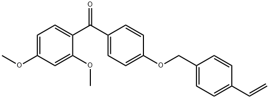 (2,4-二甲氧基苯基)[4-(4-乙烯基苯基)甲氧基]苯基]甲酮 结构式