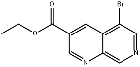 5-溴-1,7-萘啶-3-羧酸乙酯 结构式