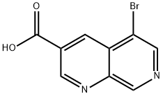 5-溴-1,7-萘啶-3-羧酸 结构式