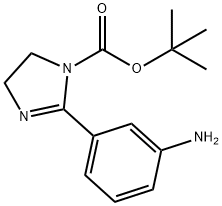 1H-Imidazole-1-carboxylic acid, 2-(3-aminophenyl)-4,5-dihydro-, 1,1-dimethylethyl ester 结构式