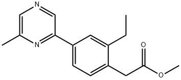 2-(2-乙基-4-(6-甲基吡嗪-2-基)苯基)乙酸甲酯 结构式