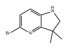 5-溴-3,3-二甲基-2,3-二氢-1H-吡咯[3,2-B]吡啶 结构式