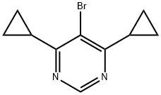 5-溴-4,6-二环丙基嘧啶 结构式
