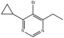 5-溴-4-环丙基-6-乙基嘧啶 结构式